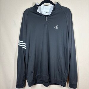 Prestwick Logo Adidas Climalite Mens 1/4 Zip Golf Sweatshirt 2XL Black Classic